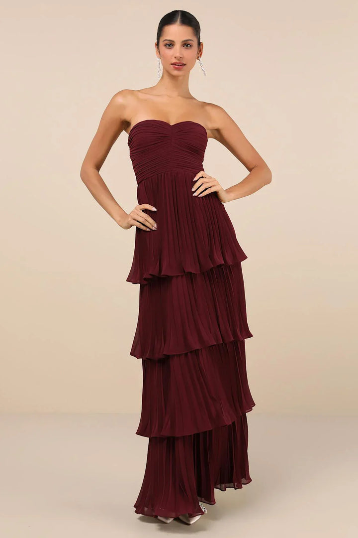 MATILDA - TIERED RUFFLE MAXI DRESS