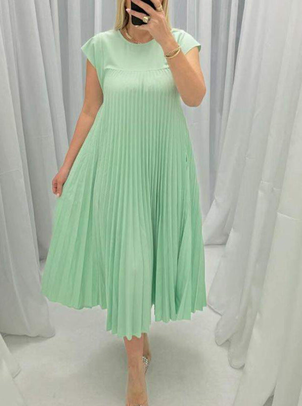 FLEUR - PLEATED LONG MAXI DRESS