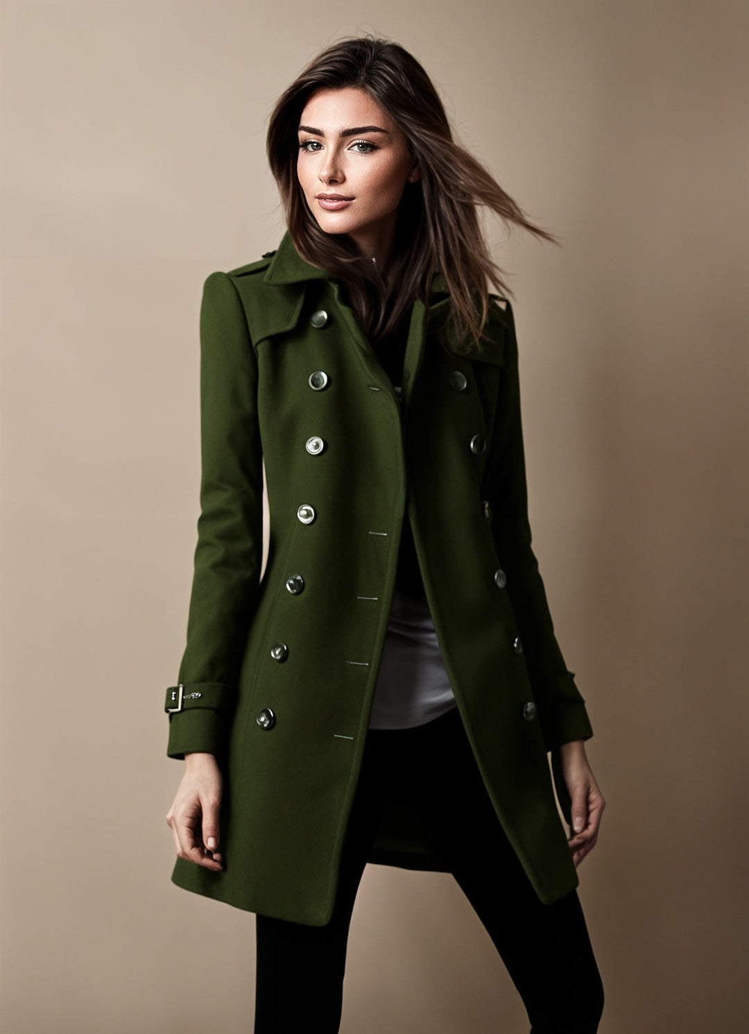 EVELINE - COLLAR BUTTON COAT