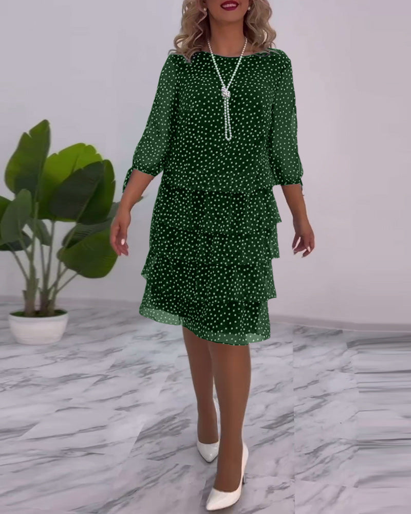 POLKA DOT MIDI DRESS