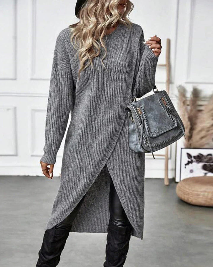 LAYERED SPLIT JUMPER DRESS