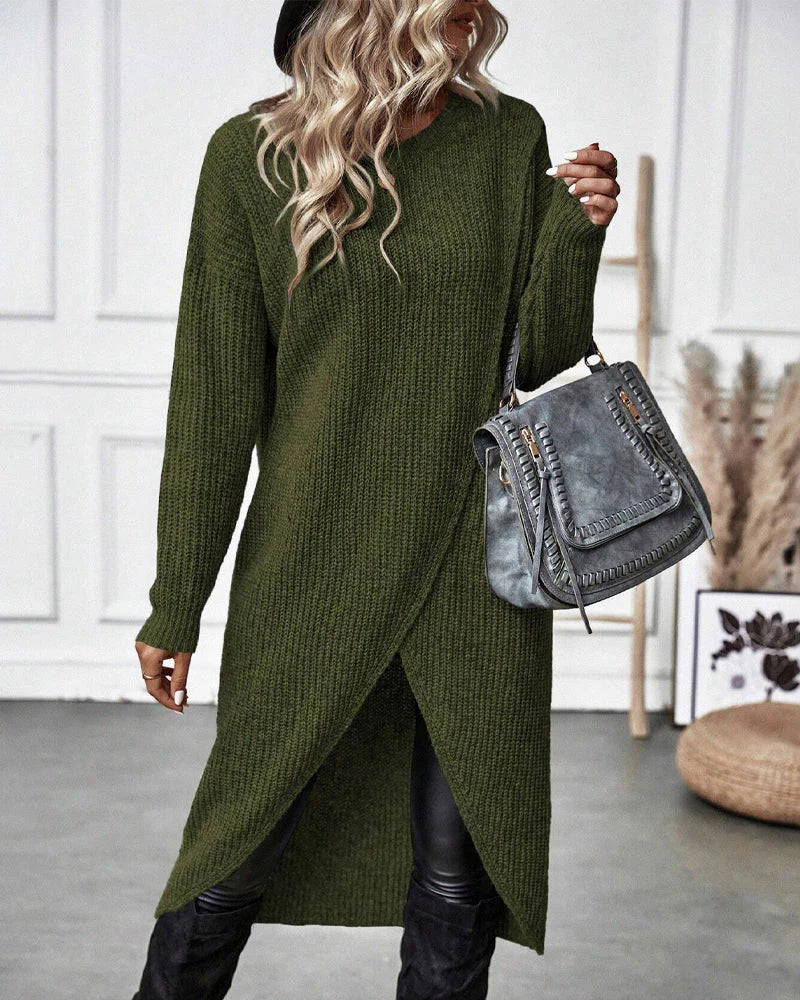 LAYERED SPLIT JUMPER DRESS