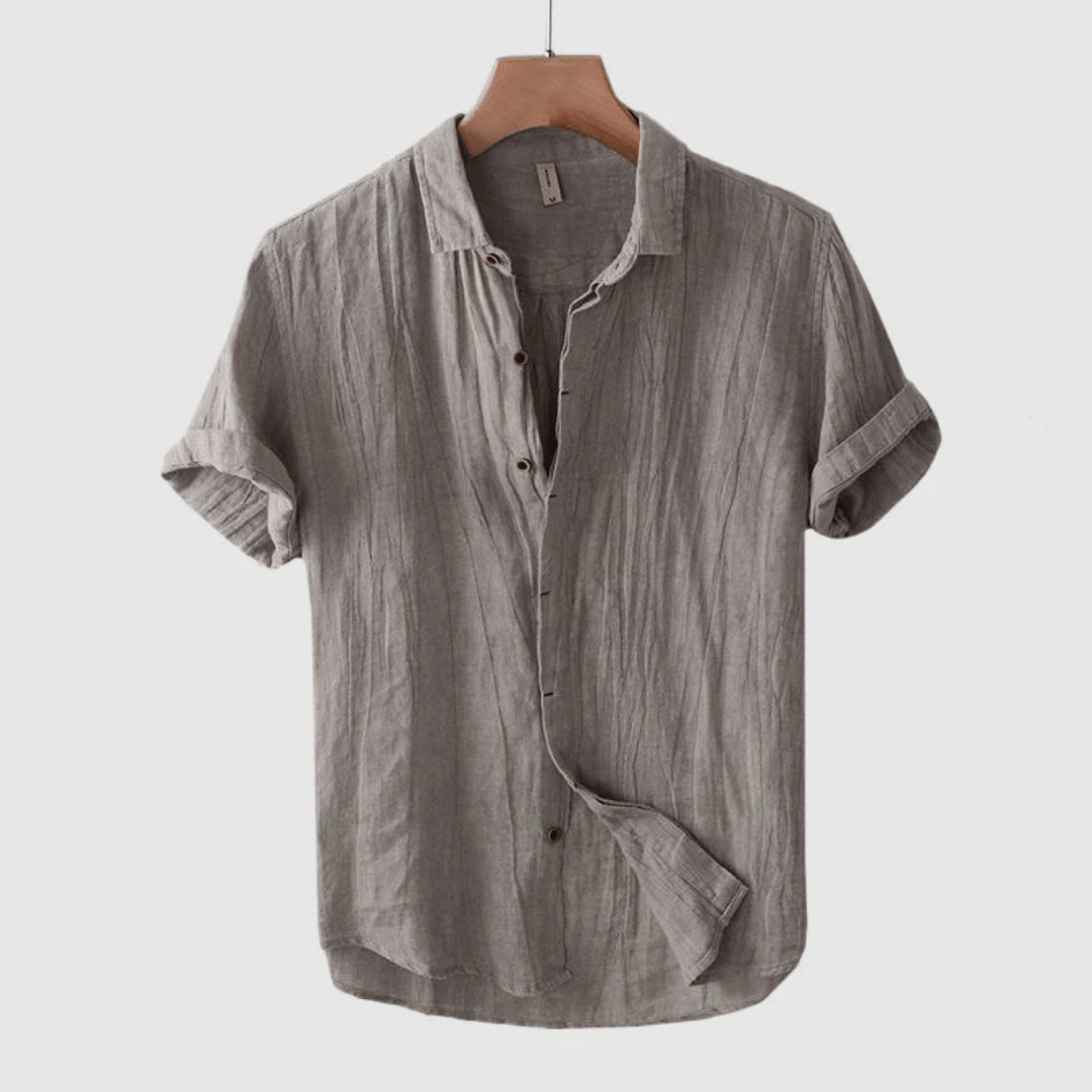 SAINT - WRINKLE-EFFECT LINEN SHIRT