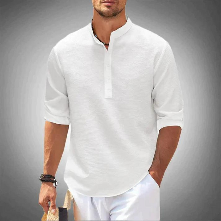 LISBON - MEN'S COLLARLESS SHIRT