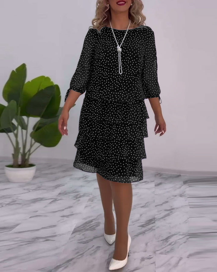 POLKA DOT MIDI DRESS