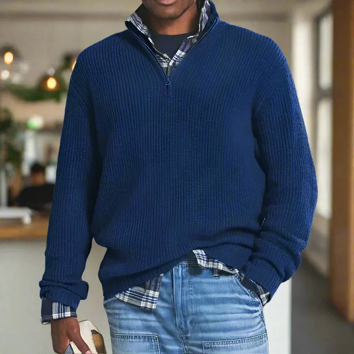 VINCE HALF-ZIP KNIT SWEATER