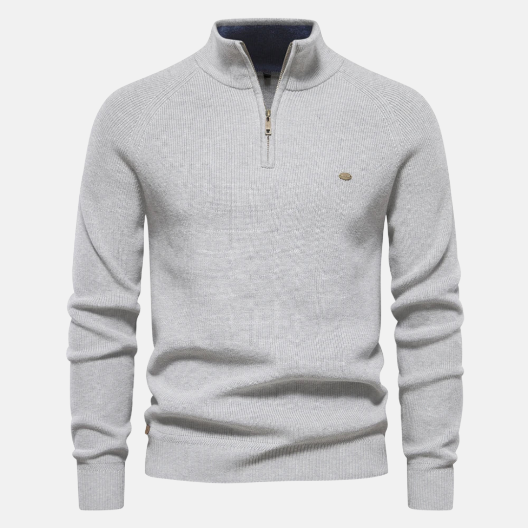 IRVIN HALF-ZIP SWEATER