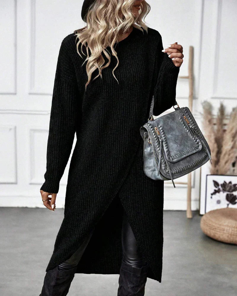 LAYERED SPLIT JUMPER DRESS