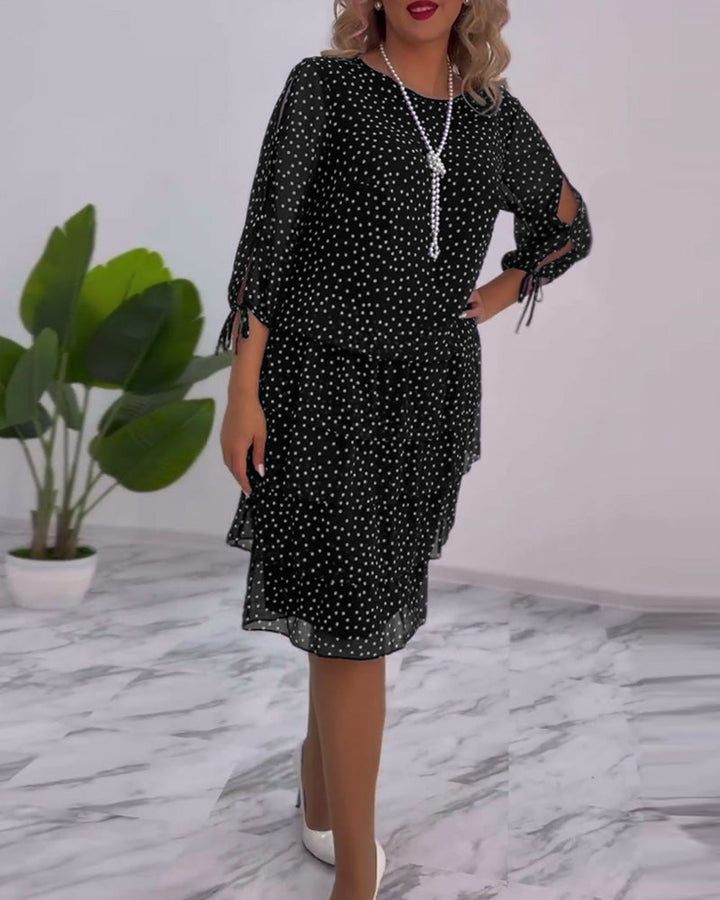 POLKA DOT MIDI DRESS