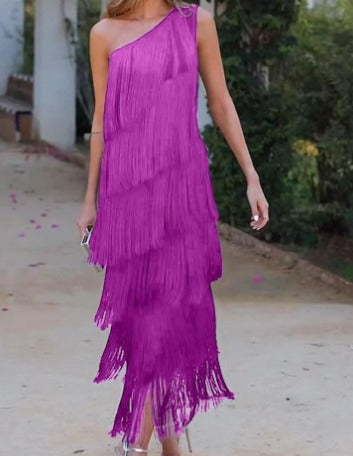 MAEVE - LONG FRINGE DRESS