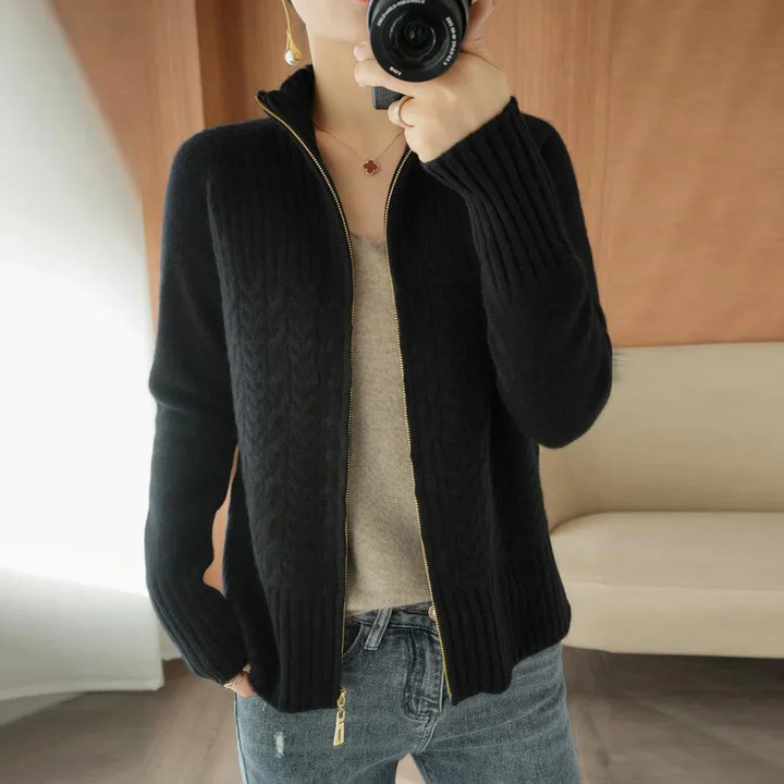 PEARLA CABLE KNIT CARDIGAN