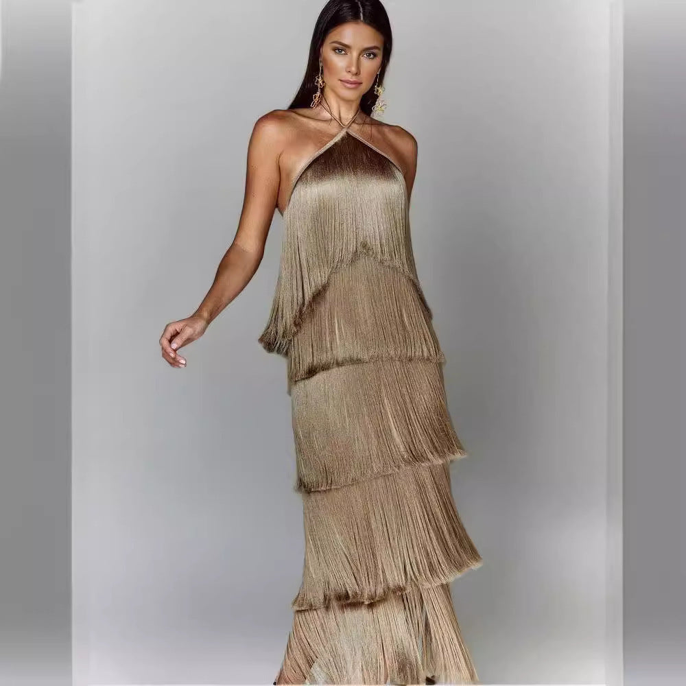 GISELLE - ELEGANT FRINGE DRESS