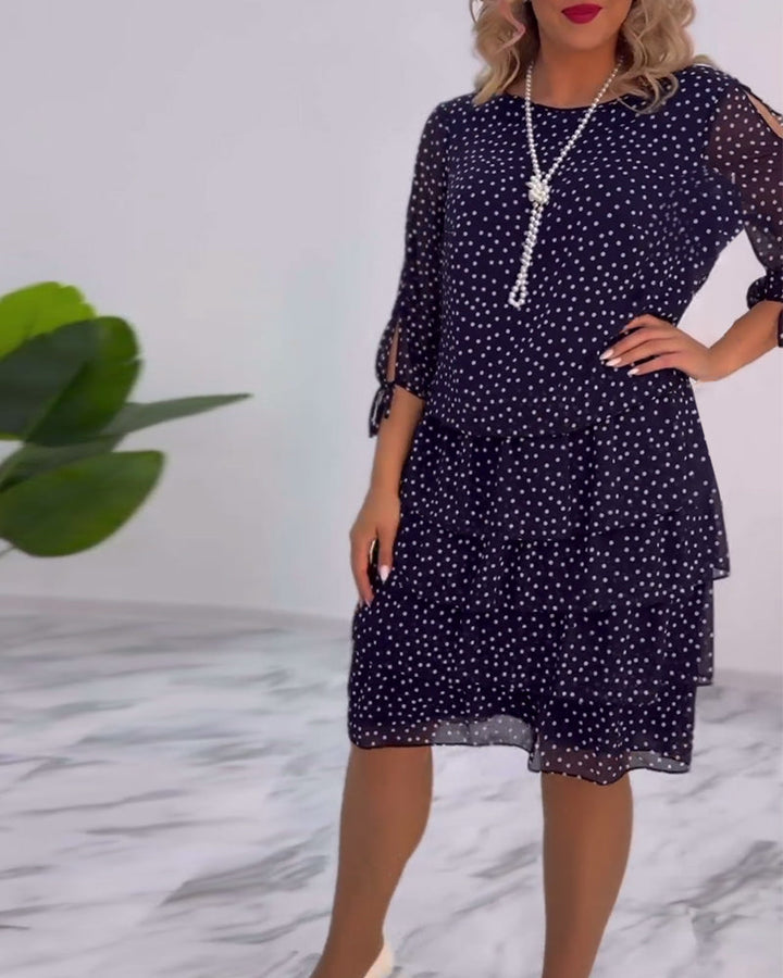 POLKA DOT MIDI DRESS