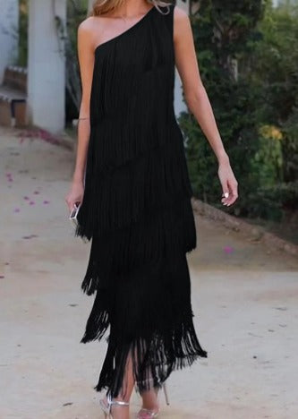 MAEVE - LONG FRINGE DRESS