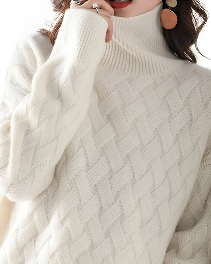 NEUTRAL CABLE TURTLENECK SWEATER