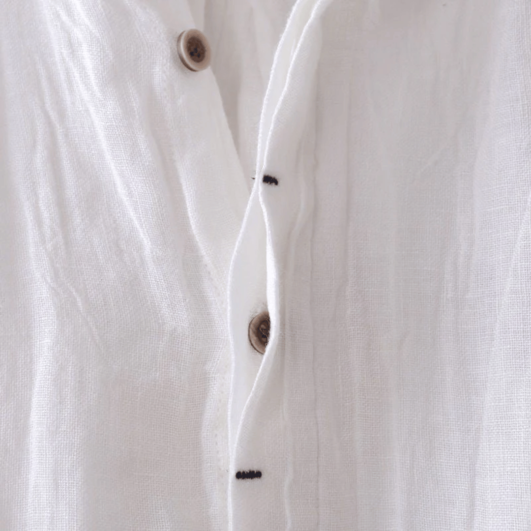 SAINT - WRINKLE-EFFECT LINEN SHIRT