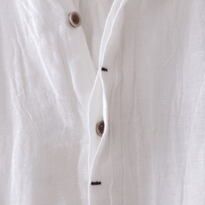 SAINT - WRINKLE-EFFECT LINEN SHIRT