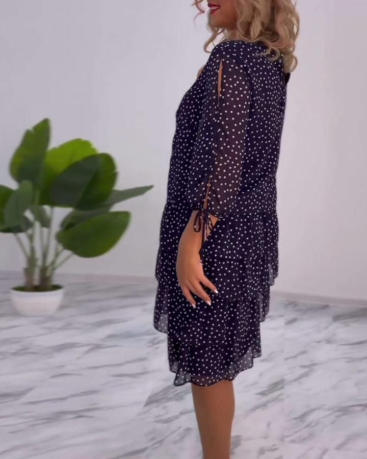 POLKA DOT MIDI DRESS