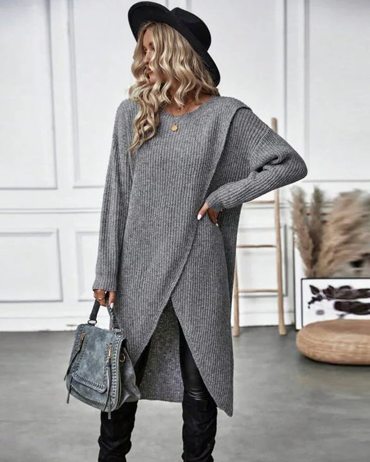 LAYERED SPLIT JUMPER DRESS