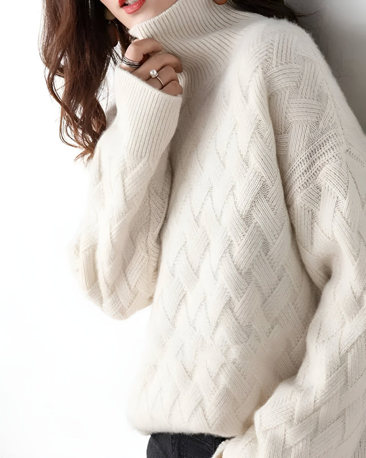 NEUTRAL CABLE TURTLENECK SWEATER