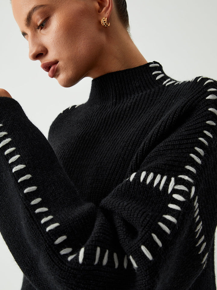 MARSTON - CONTRAST STITCH SWEATER