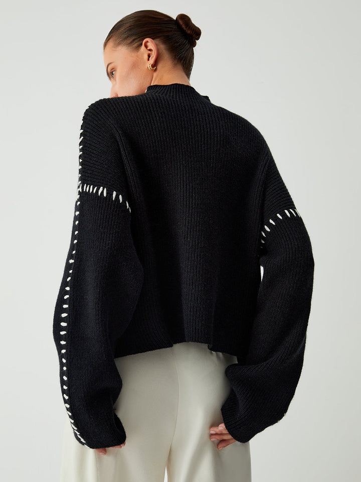 MARSTON - CONTRAST STITCH SWEATER