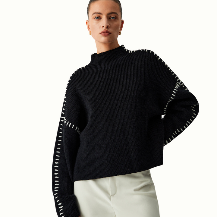 MARSTON - CONTRAST STITCH SWEATER