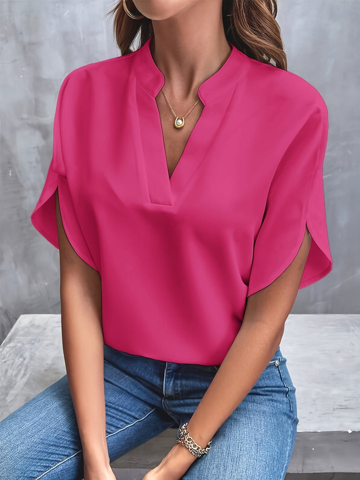 NOVA - ELEGANT SLEEVE-CUT BLOUSE