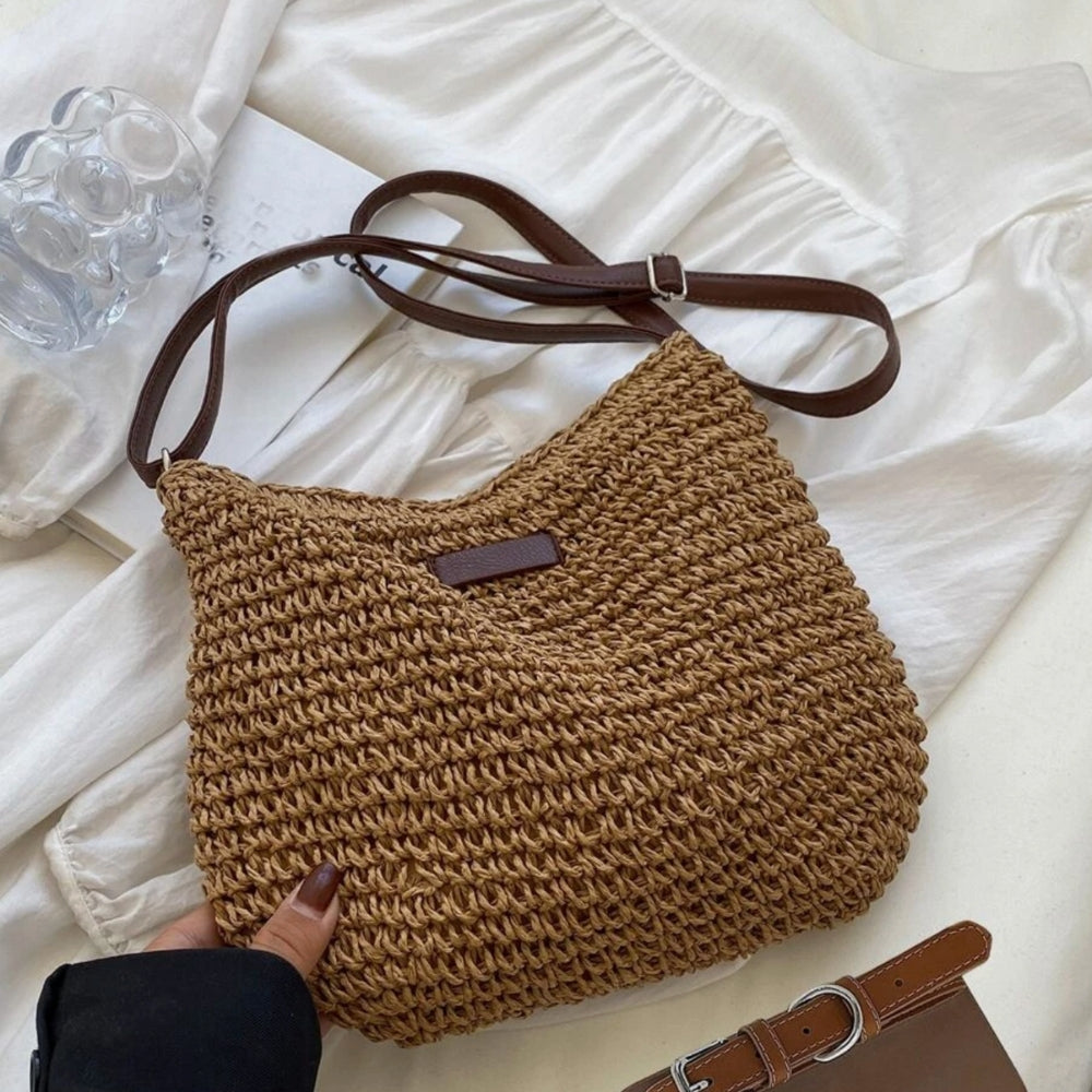 SIENNA - STRAW SHOULDER BAG