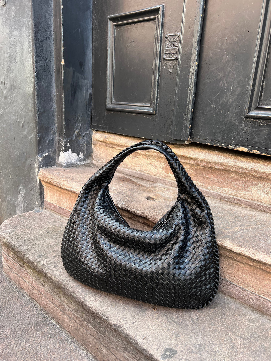 DOROTHY FAUX LEATHER WOVEN BAG