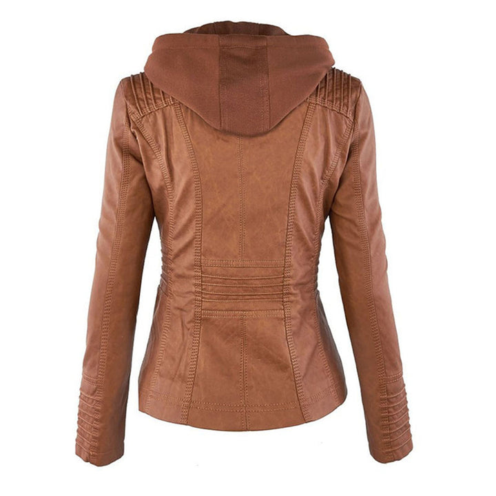 DEMI - HOODED LEATHER JACKET