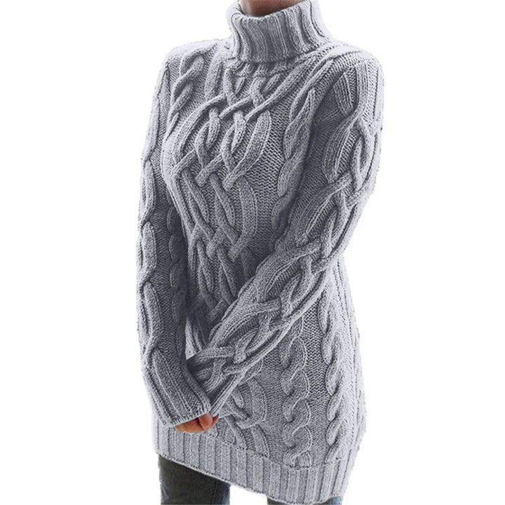 JADE - LONG CABLE KNIT SWEATER