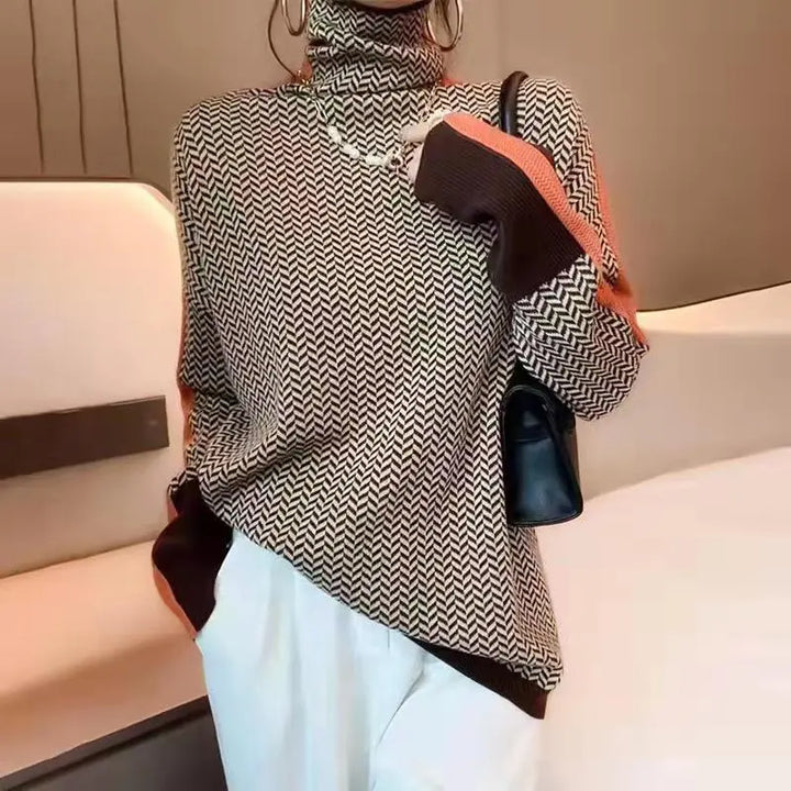 HARRIET - HERRINGBONE TURTLENECK