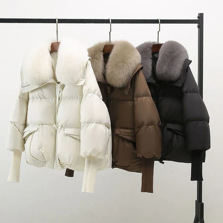 SIAN - FUR TRIM PADDED COAT