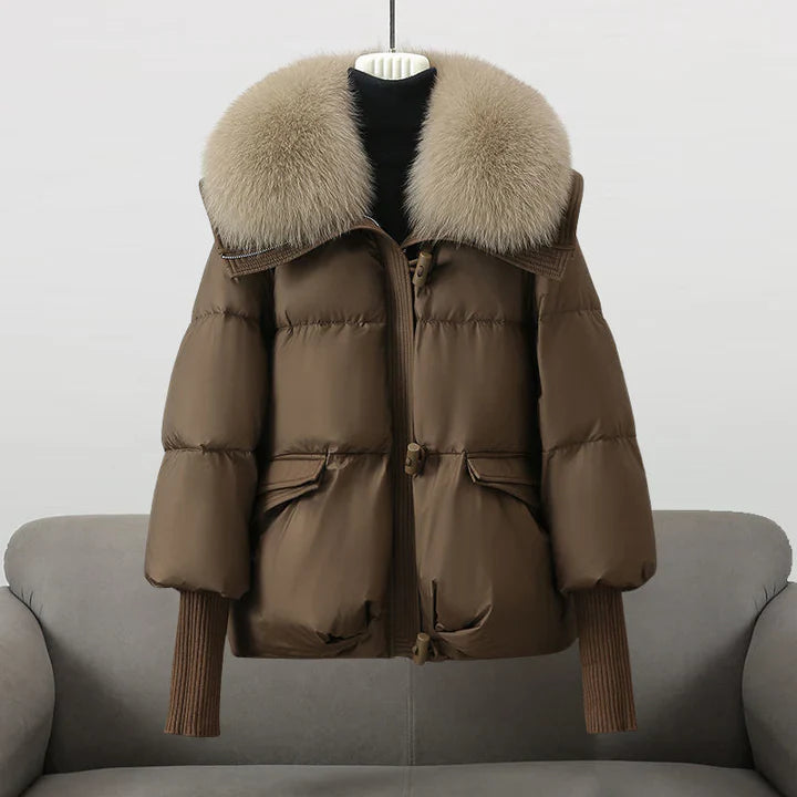 SIAN - FUR TRIM PADDED COAT