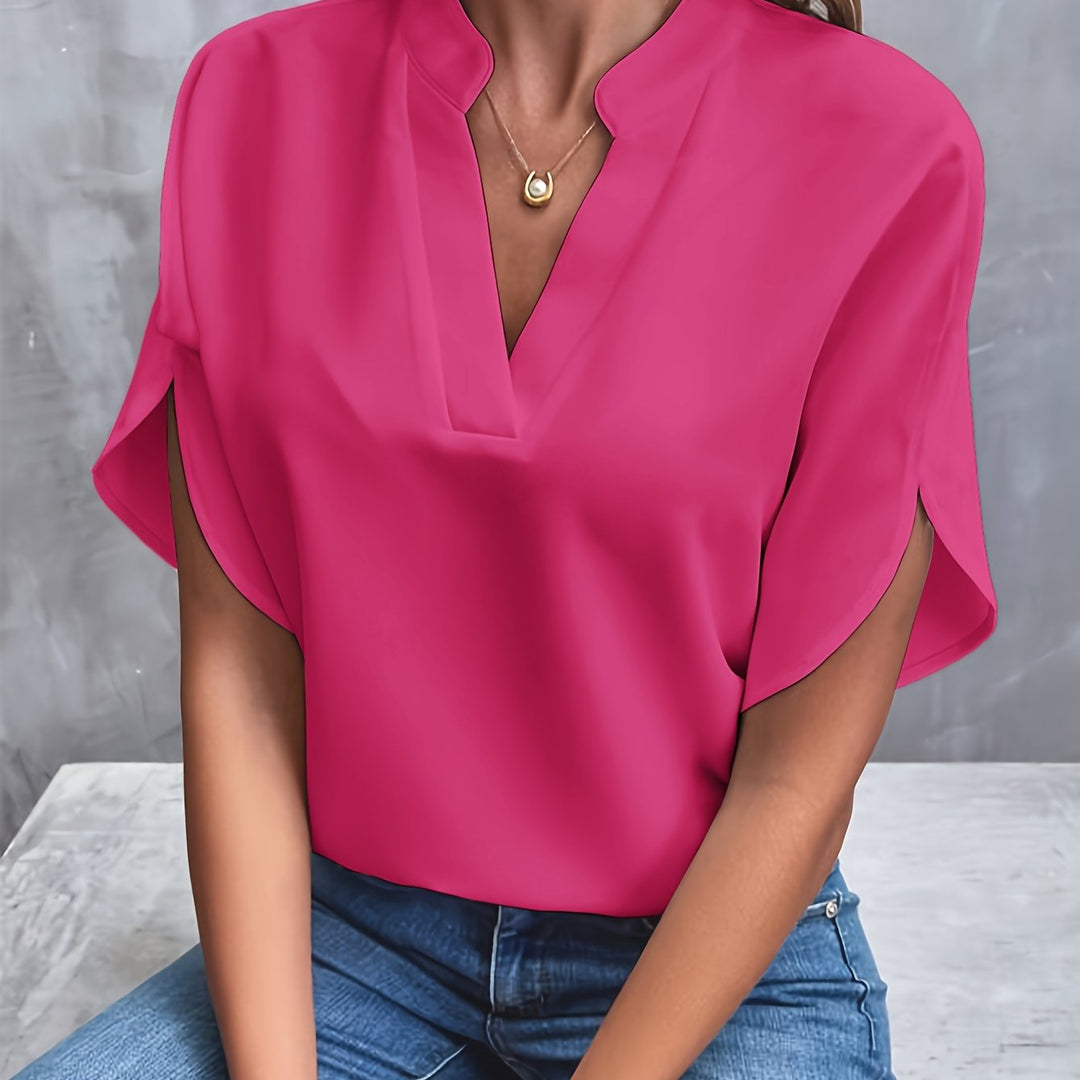 NOVA - ELEGANT SLEEVE-CUT BLOUSE