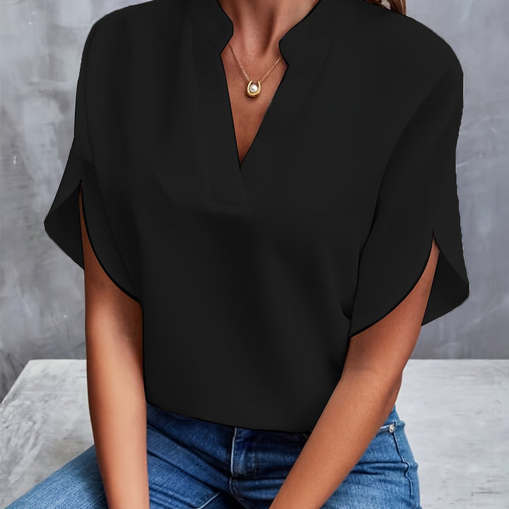 NOVA - ELEGANT SLEEVE-CUT BLOUSE