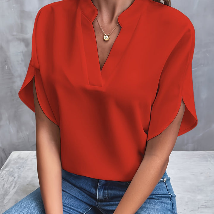 NOVA - ELEGANT SLEEVE-CUT BLOUSE