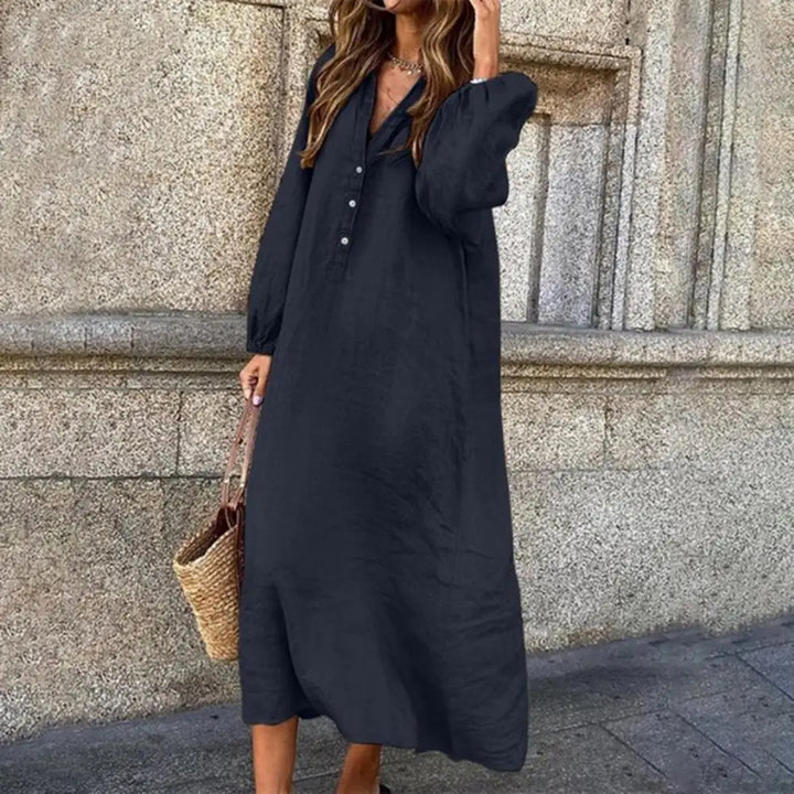 MADELYN - LONG-SLEEVED MIDI DRESS