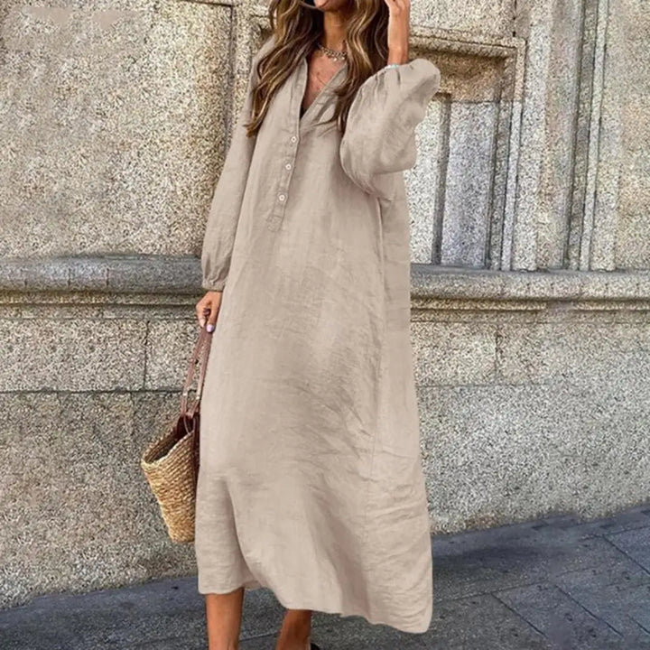 MADELYN - LONG-SLEEVED MIDI DRESS