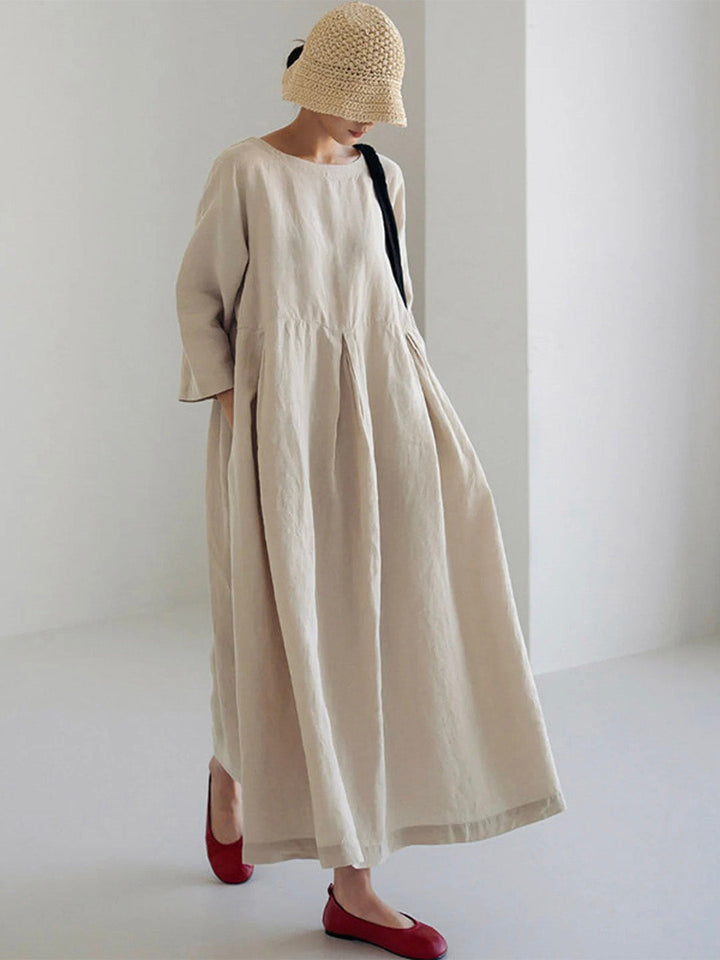 GENEVA - LOOSE LINEN DRESS