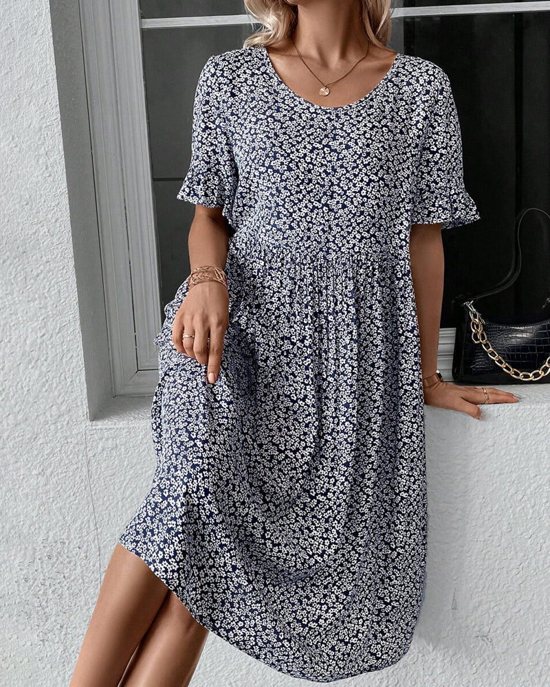 DELORA FLORAL MIDI DRESS