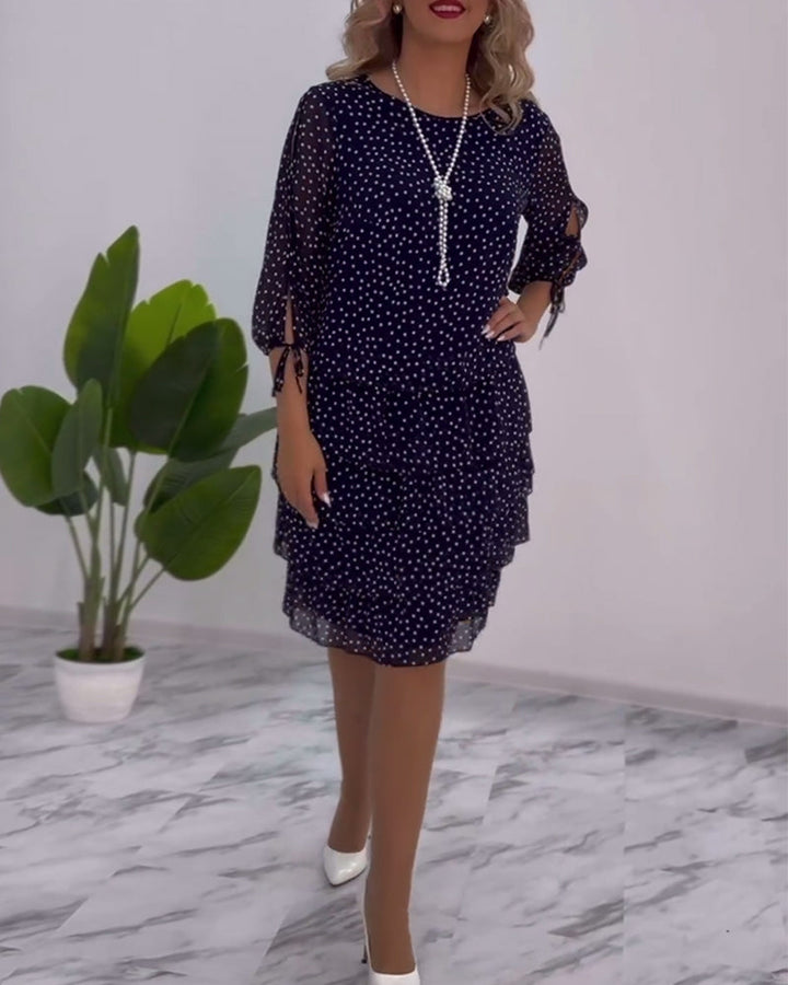 POLKA DOT MIDI DRESS