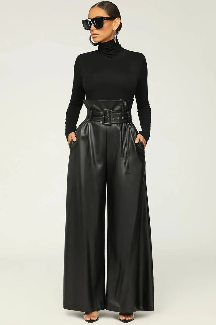 PALAZZO WIDE-LEG PANTS