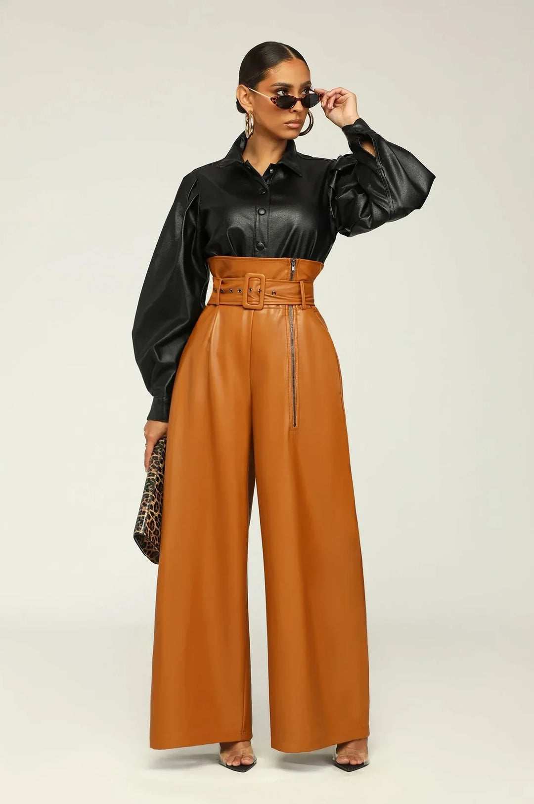 PALAZZO WIDE-LEG PANTS