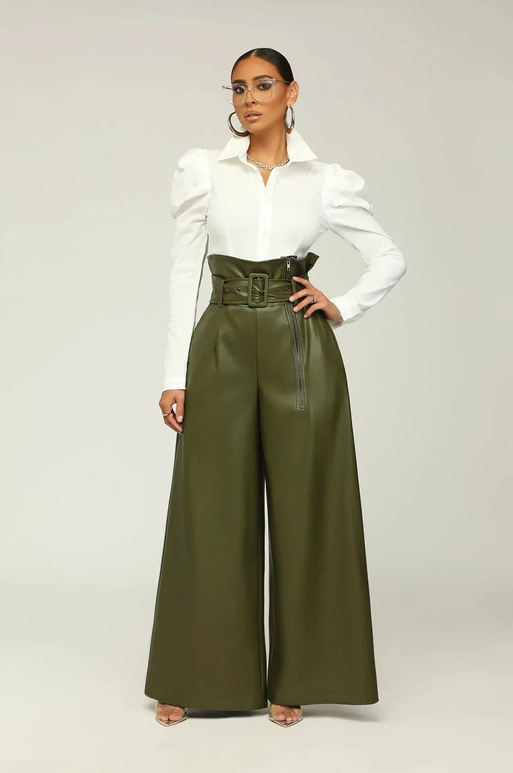 PALAZZO WIDE-LEG PANTS