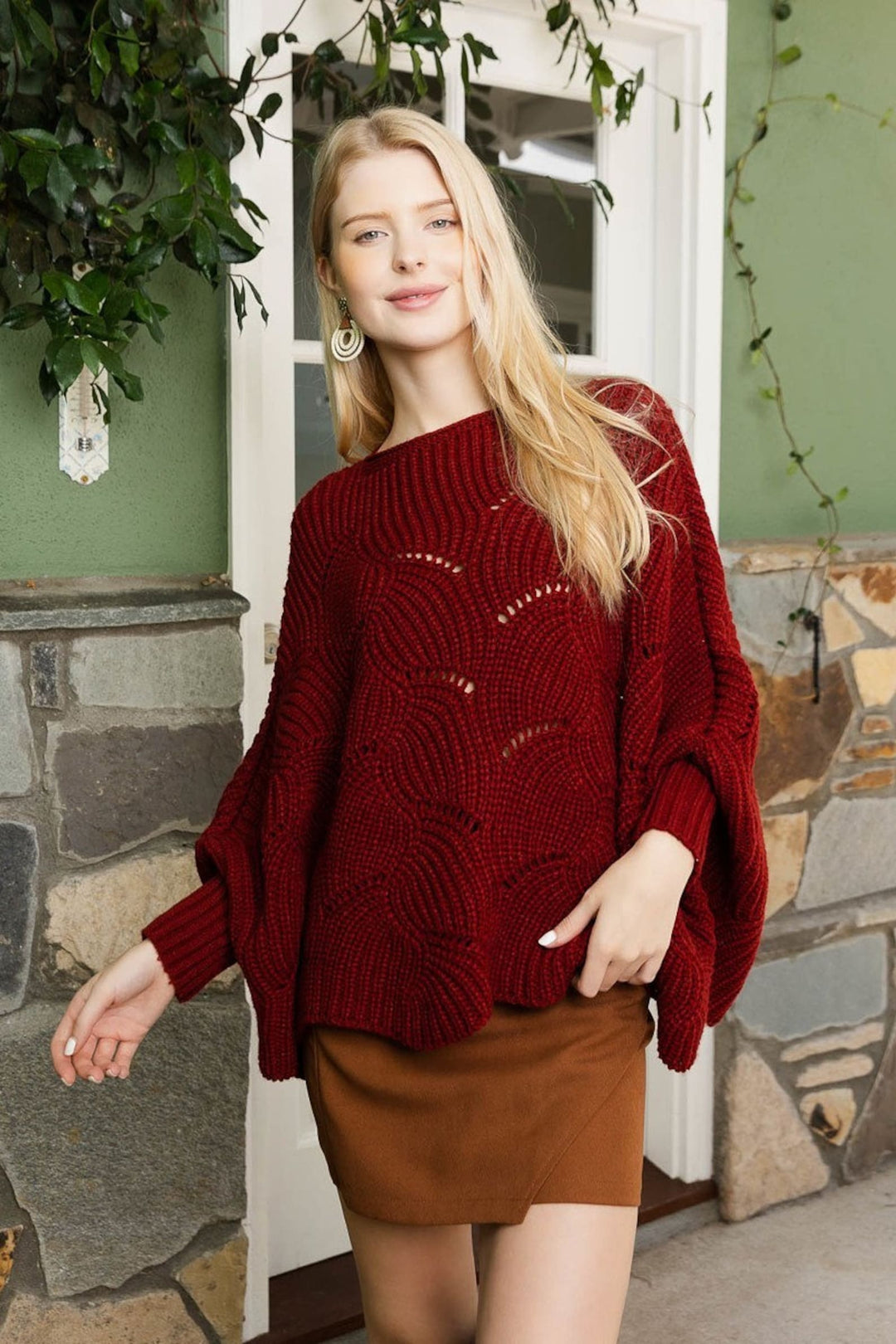 VEENA - OPEN-KNIT SWEATER