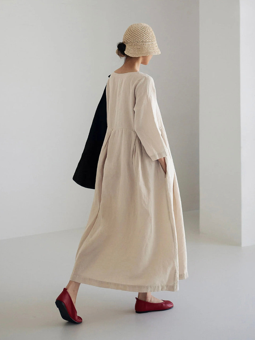 GENEVA - LOOSE LINEN DRESS