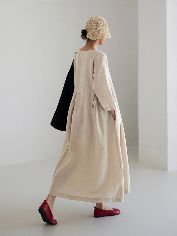 GENEVA - LOOSE LINEN DRESS