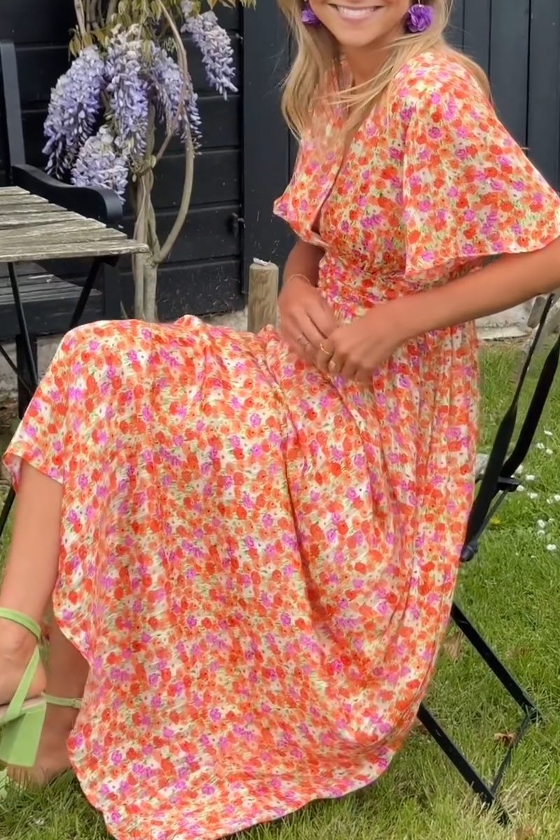 ALEXA - FLORAL PRINT LONG DRESS